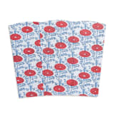 "Blockprint Scallop Waste Bin / Storage Bin in Araminta" - Decorative Storage in red by Michelle Pham