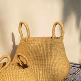 "Bolo Basket with handles Medium" - Decorative Storage in natural by AKETEKETE