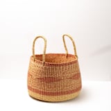 "Soro Basket Diamond Pale Red" - Decorative Storage in multicolor by AKETEKETE