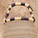 "Bowl Black/Natural Basket" - Decorative Storage in natural by AKETEKETE