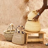 "Bowl Black/Natural Basket" - Decorative Storage in natural by AKETEKETE