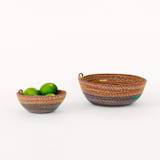 "Small Teal and Marigold Rope Bowl" - Decorative Storage in multicolorassorted-colors by Moriah Okun