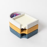 "Marigold Terrazzo Sticki Note Holder" - Decorative Storage in yellow by Pretti.Cool