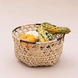 "Handwoven Storage Organizer" - Decorative Storage in beige by Jennifer Abelev