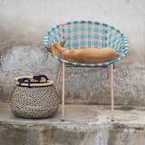 "Zoore Check Check Pattern Basket" - Decorative Storage in multicolor by AKETEKETE