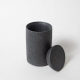 "Cotton Swab Holder - Black Terrazzo" - Decorative Storage in black by Pretti.Cool