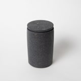 "Cotton Swab Holder - Black Terrazzo" - Decorative Storage in black by Pretti.Cool