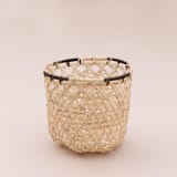 "Handwoven Storage Organizer" - Decorative Storage in beige by Jennifer Abelev