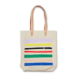 "Color Me Striped Medium Tote" - Decorative Storage in multicolor by Ampersand Design Studio