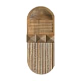 "Triptico Wooden Wall Art (Set of 3)" - Original Sculpture in brown by Meso Casa LLC