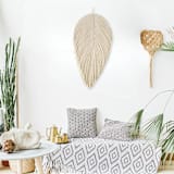 "Macrame Leaf" - Original Sculpture in natural by Bharti Trivedi