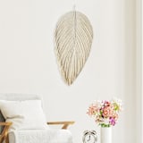 "Macrame Leaf" - Original Sculpture in natural by Bharti Trivedi