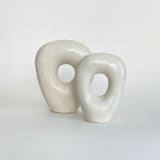 "Centered II" - Original Sculpture in white by Emily Meisler