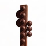 "Nunca Wood Sculpture" - Original Sculpture in brown by Meso Casa LLC