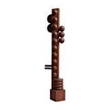 "Nunca Wood Sculpture" - Original Sculpture in brown by Meso Casa LLC