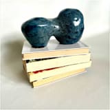 "Moeraki Boulders" - Original Sculpture in blue by Nina Leth