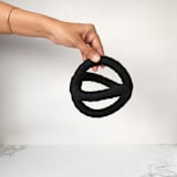 "Infinity Loop Table Sculpture- Black" - Original Sculpture in black by Bharti Trivedi
