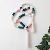 "Eclectic Rope Sculpture with Golden Details, "Noble"" - Original Sculpture in multicolorassorted-colors by Damaris Kovach