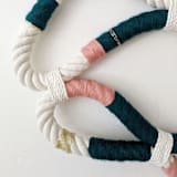 "Eclectic Rope Sculpture with Golden Details, "Noble"" - Original Sculpture in multicolorassorted-colors by Damaris Kovach