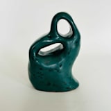 "Petroleum Shape" - Original Sculpture in green by Nina Leth