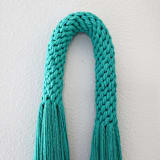 "Woven Arch Tassel" - Original Sculpture in green by Bharti Trivedi