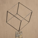 "Single Cube Sculpture" - Original Sculpture in multicolor by Meso Casa LLC