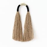 "Small Jute tassel with Gold" - Original Sculpture in black by Bharti Trivedi