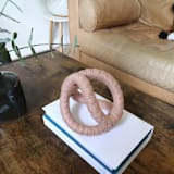 "Infinity Sculpture-Peach" - Original Sculpture in orange by Bharti Trivedi