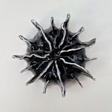 "Black wall hanging" - Original Sculpture in black by Nina Leth