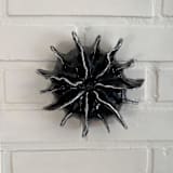 "Black wall hanging" - Original Sculpture in black by Nina Leth