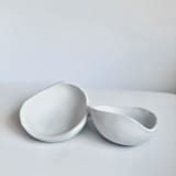 "Resting Shells" - Original Sculpture in white by Cloude Made