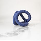 "Infinity Table sculpture- Blue" - Original Sculpture in blue by Bharti Trivedi