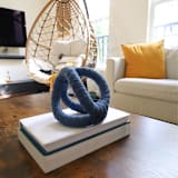 "Infinity Table sculpture- Blue" - Original Sculpture in blue by Bharti Trivedi