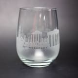 "Athens, Greece Skyline Stemless Wine Glass" - Glassware in clear by stephanie miller 1