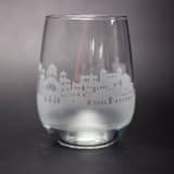 "Athens, Greece Skyline Stemless Wine Glass" - Glassware in clear by stephanie miller 1