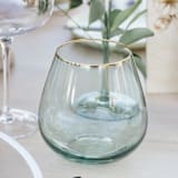 "SET OF 4 - SIREN STEMWARE // SHORT STEMLESS IN SAGE" - Glassware in green by borrowed BLU