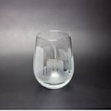 "St. Louis, Missouri Skyline Stemless Wine Glass" - Glassware in clear by stephanie miller 1