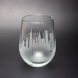 "New York City, New York Skyline Stemless Wine Glass" - Glassware in clear by stephanie miller 1