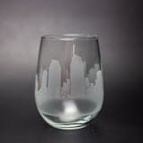 "San Diego, California Skyline Stemless Wine Glass" - Glassware in clear by stephanie miller 1