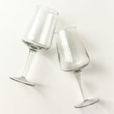 "Handcrafted Clear Hammered Wine Glasses - Set of 4 by Creative Women" - Glassware in clear by Powered By People