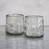 "Hand blown Rocks Glasses from Mexico - Set of 2" - Glassware in clear by Vanessa Sherwood