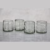 "Hand blown Rocks Glasses from Mexico - Set of 2" - Glassware in clear by Vanessa Sherwood