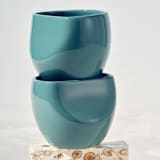 "Elegant Carafe and Cup Set - Jade" - Glassware in green by Powered By People