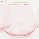 "SET OF 4 - SIREN STEMWARE // SHORT STEMLESS IN ROSEWATER" - Glassware in pink by borrowed BLU