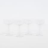 "SET OF 4 - SIREN STEMWARE // CHAMPAGNE COUPE IN CLEAR" - Glassware in clear by borrowed BLU