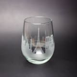 "Paris, France Skyline Stemless Wine Glass" - Glassware in clear by stephanie miller 1