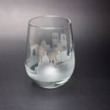 "Paris, France Skyline Stemless Wine Glass" - Glassware in clear by stephanie miller 1