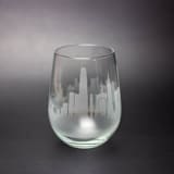 "San Francisco, California Skyline Stemless Wine Glass" - Glassware in clear by stephanie miller 1
