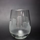 "Denver, Colorado Skyline Stemless Wine Glass" - Glassware in clear by stephanie miller 1