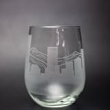 "Denver, Colorado Skyline Stemless Wine Glass" - Glassware in clear by stephanie miller 1